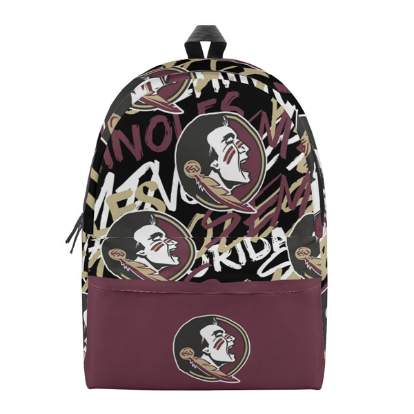 Florida State Seminoles All Over Print Polyester Backpack 001